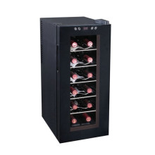 12 Bottles Portable Glass Door Electric Refrigerator Wine Cooler